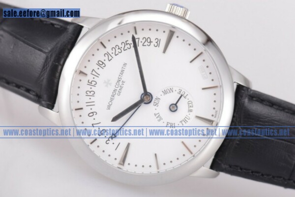 Replica Vacheron Constantin Patrimony Retrograde Day-Date Watch Steel 47245/000G-8773
